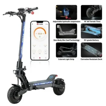 M YUME SCOOTER Hawk Dual Motor Electrics Scooters for Adults 2400W 43MPH 43Miles Long Rang E-Scooters