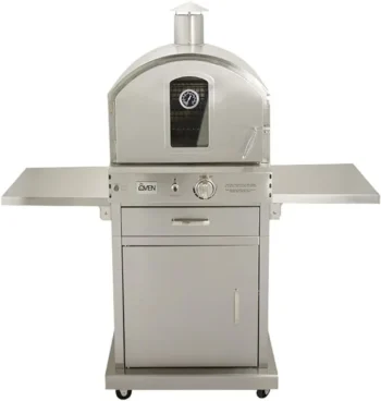 Summerset ‘The Oven’ Outdoor Freestanding Large Capacity Gas Ovens with Pizza Stones, Smoker Box and Mobile Cart, 304 Stainless Steel Construction, Natural Gas